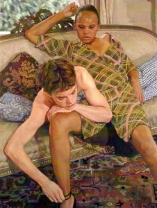 Aaron Romine, 'Untitled' (Charlie and Tasha), 2000, Oil on Canvas on Board