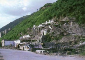 Digital images taken by Ji in 2002 for source material in different areas near Three Gorges Dam.  All of the buildings in these photographs are underwater today.