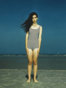 Rineke Dijkstra, De Panne, Belgium, August 7, 1992.  Photograph on paper, 1370 x 1070mm.  Collection of the Tate Modern. 