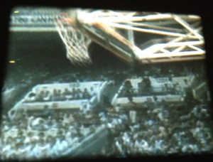 Paul Pfeiffer, 100 Point Game, digital video transferred to 16mm film, 2012.