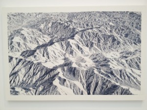 Toba Khedoori, Untitled (mountains 2), oil on linen, 27 1/2 x 40 7/8 inches, 2011-12.