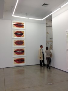 Sam Samore, Lips Tower #7, 2012, installation view.