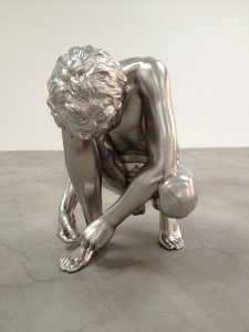 Charles Ray, Shoe Tie, solid stainless steel, 2012.