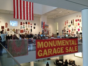 Martha Rosler, Meta-Monumental Garage Sale, installation view, 2012.