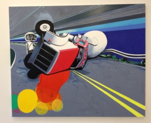 David Humphrey, Cement Truck, acrylic on canvas, 2012.