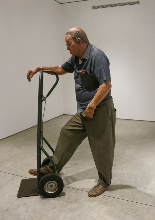 Duane Hanson’s ‘Man with Handtruck’ at George Adams Gallery